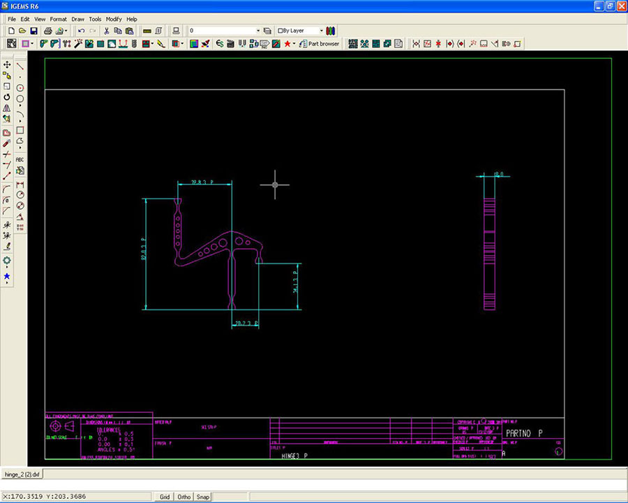 Cutting Services CAD Drawing